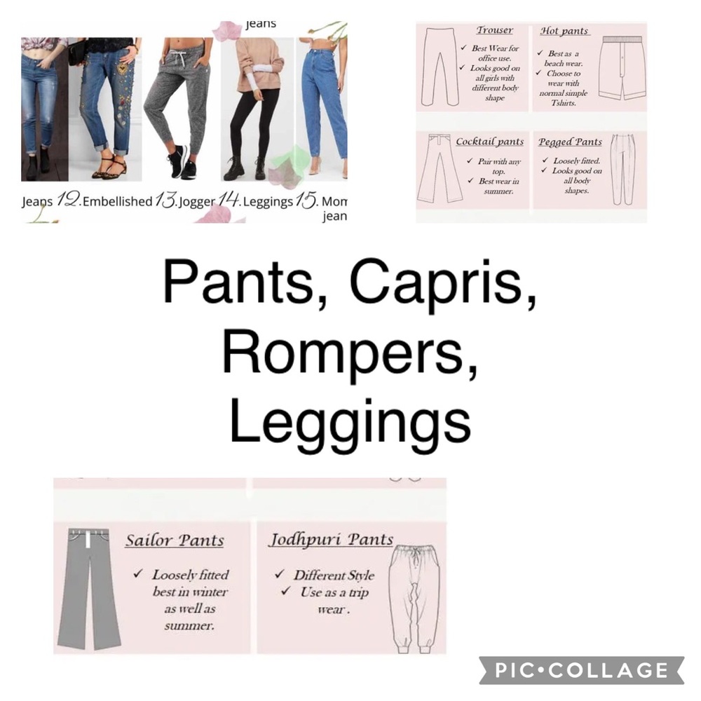 Pants, Capris, Rompers, Leggings